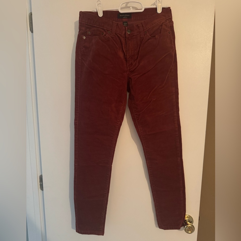 Banana Republic Rust Corduroy Skinny Pant